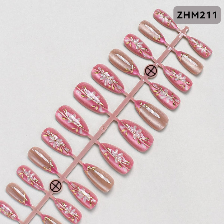 Decorative Press-On Nail Set Bowlift