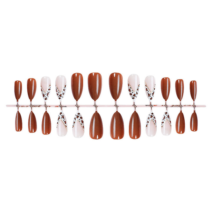 Decorative Press-On Nail Set with Unique Patterns Bowlift