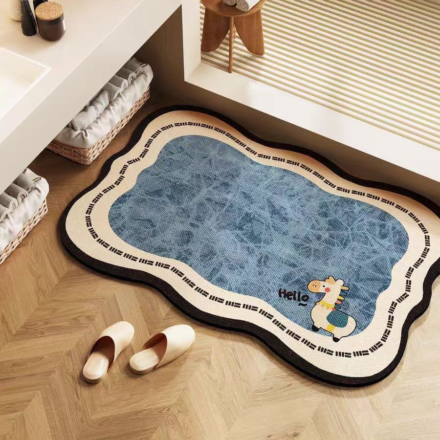 Playful Cat-Themed Bathroom Rug