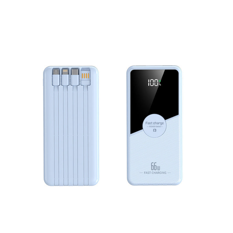 Multifunctional fast charging power bank with integrated cables Bowlift