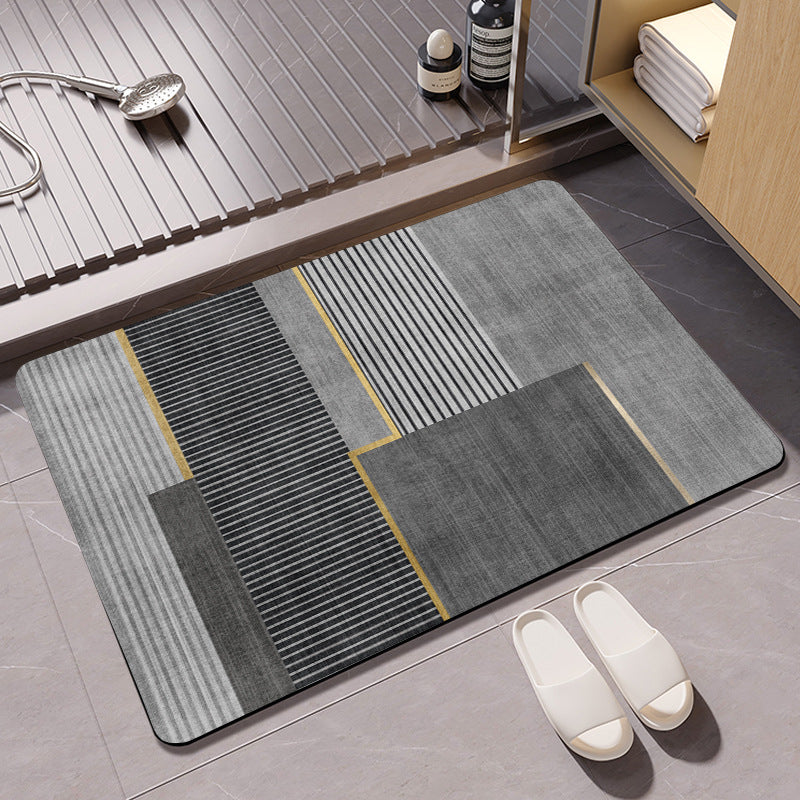 Geometric Pattern Soft Bath Mat Bowlift