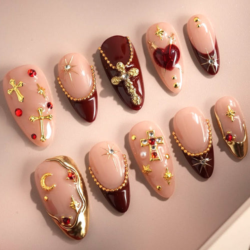 Decorative Nail Art Set with Gemstone and Crystal Accents Bowlift
