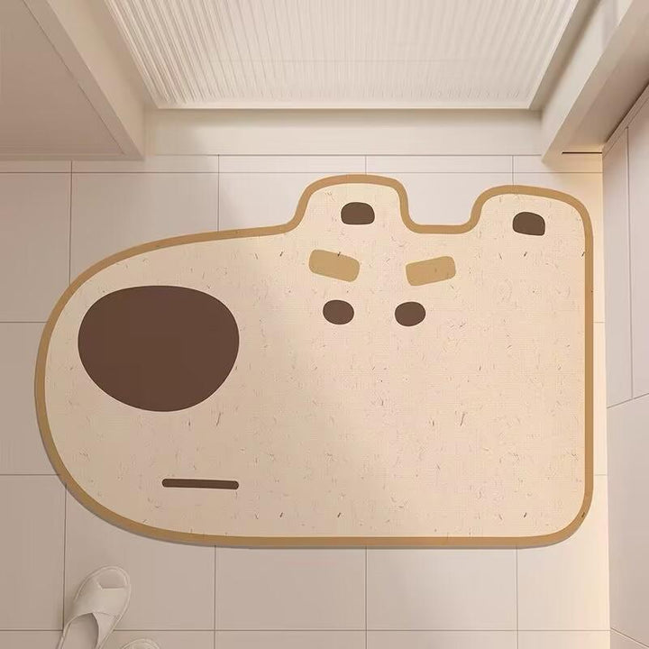 Playful Dog-Shaped Bath Mat