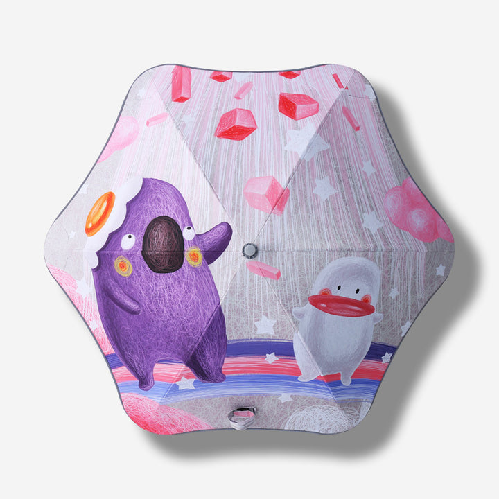 Ladies children's friendly folding umbrella with dinosaur design Bowlift