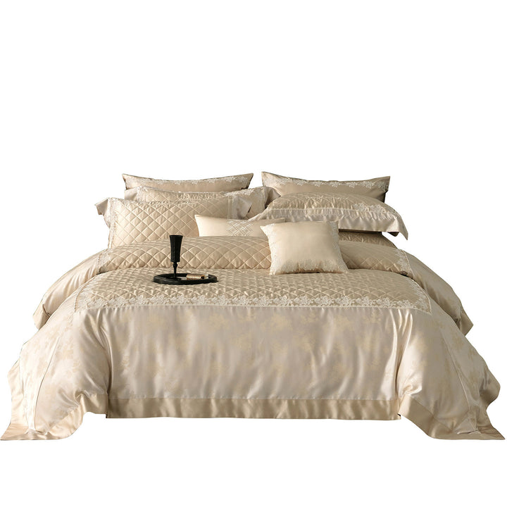 Quilted Jacquard Floral Bedspread & Reversible Comforter Ensemble