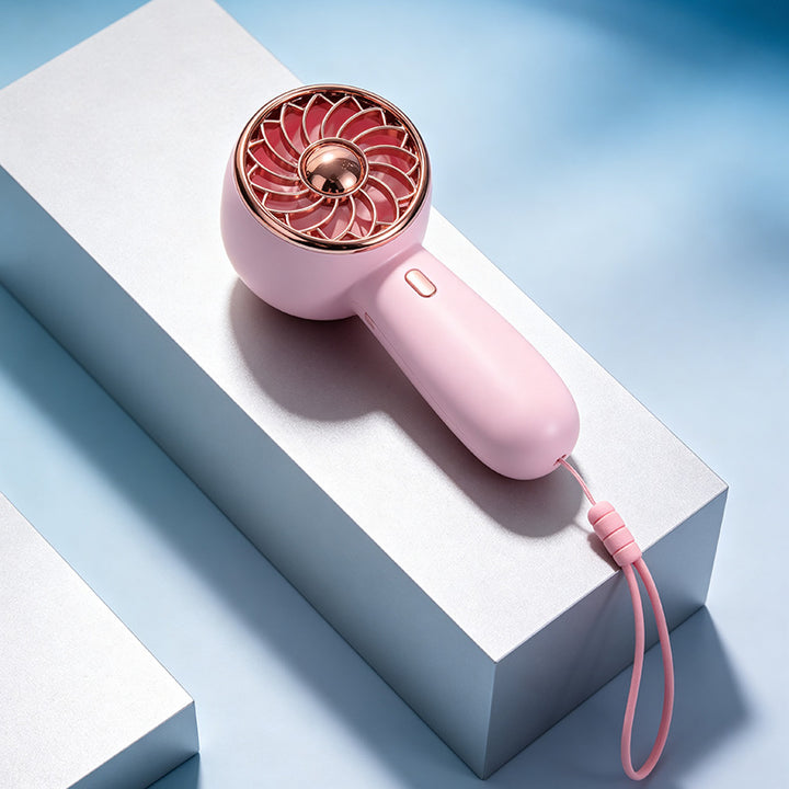 Women Portable Mini Hand Fan with Adjustable Tilt Angle and Ergonomic Design Bowlift