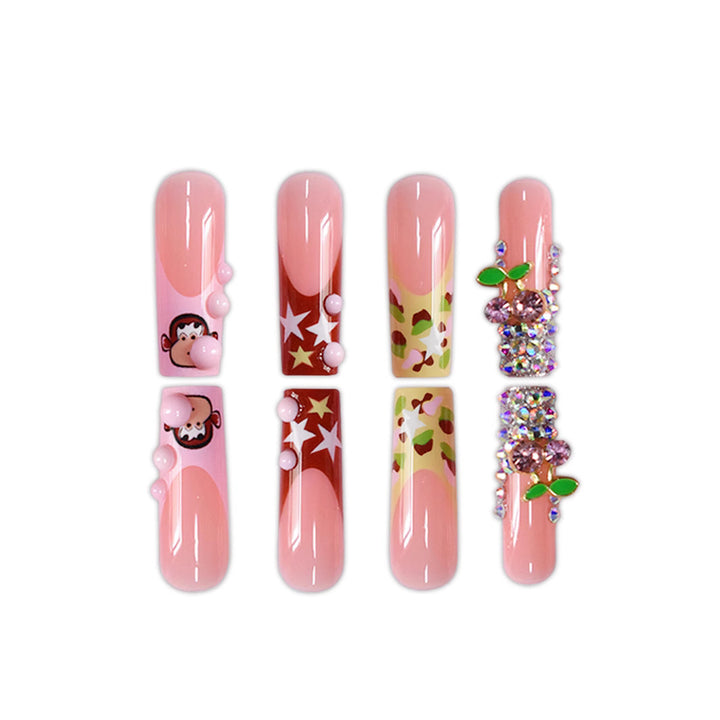Artistic Cartoon-Themed Press-On Nails Bowlift