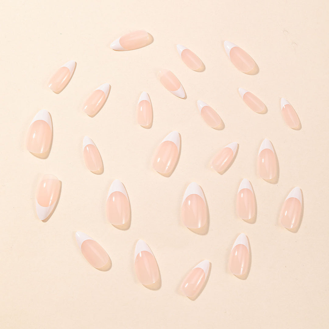 Elegant French Tip Stiletto Nail Art Extensions Bowlift