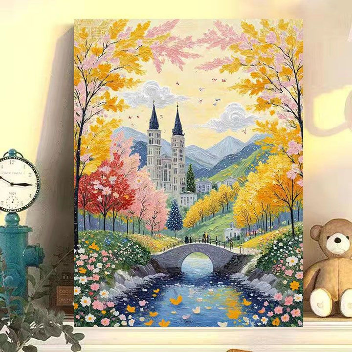 Scenic Autumn Landscape Canvas Art Print Bowlift