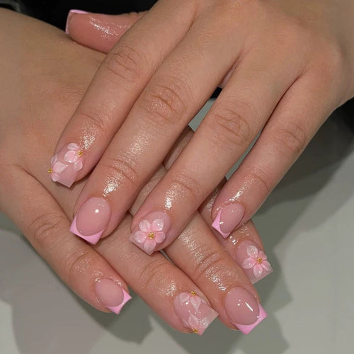 3D Floral Nail Art Design Bowlift