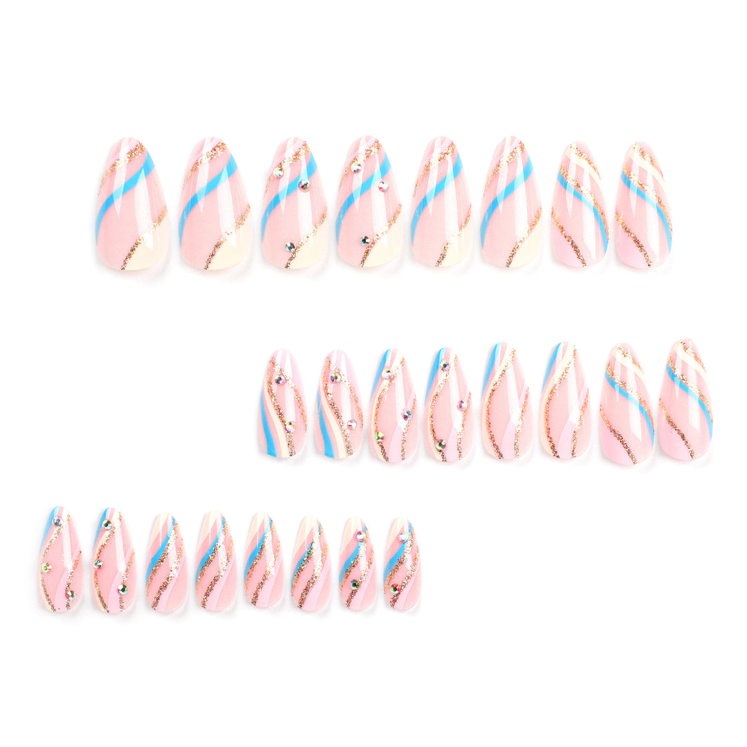 Artful Nail Art with Glitter and Gradient Colors Bowlift