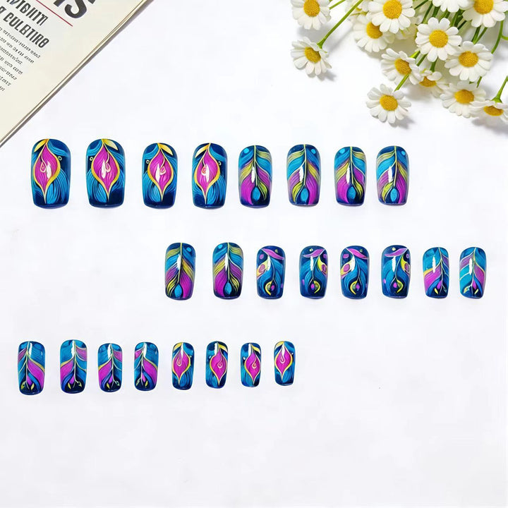 Feather-Inspired Art Nail Wraps Bowlift