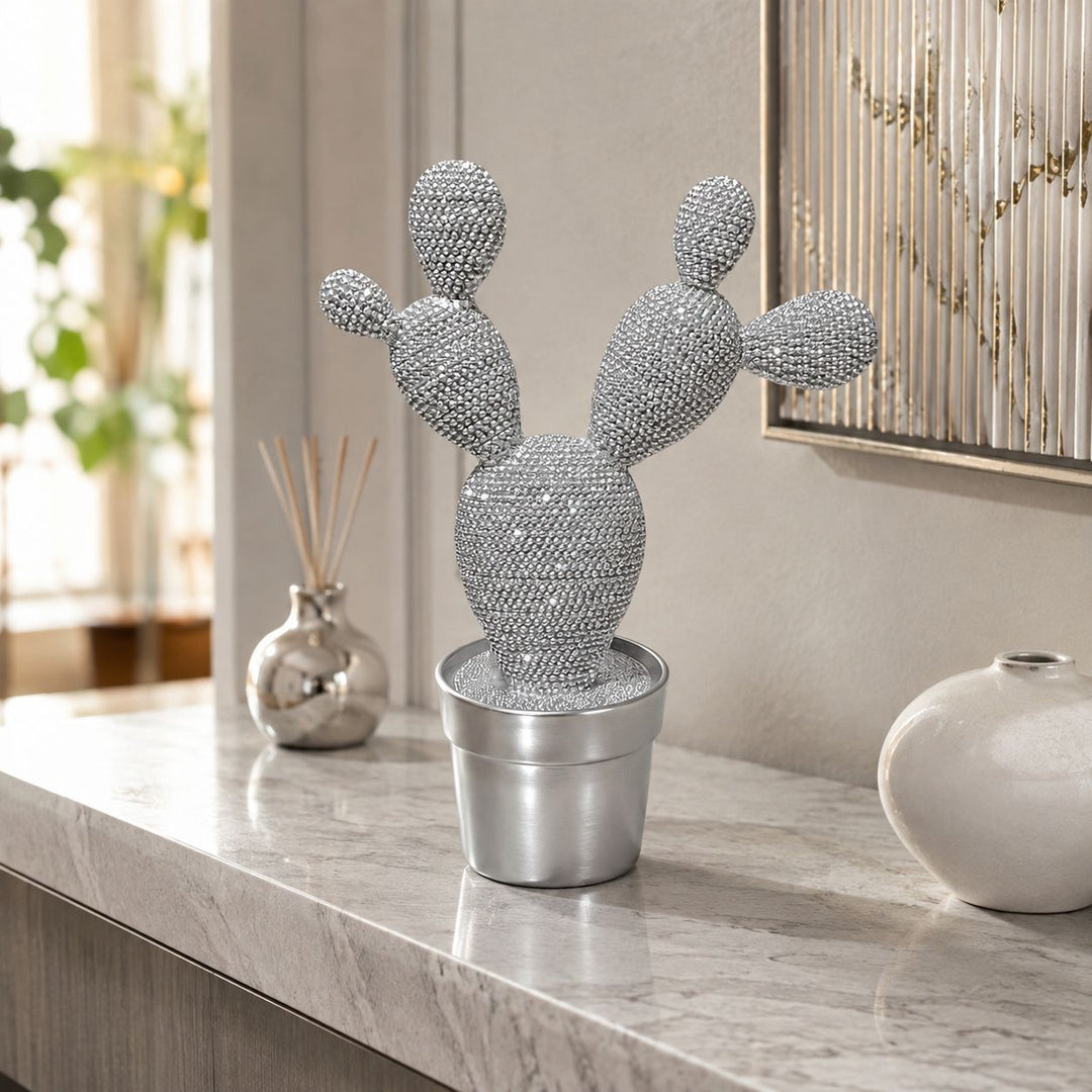 Glittering Cactus Decorative Figure Bowlift