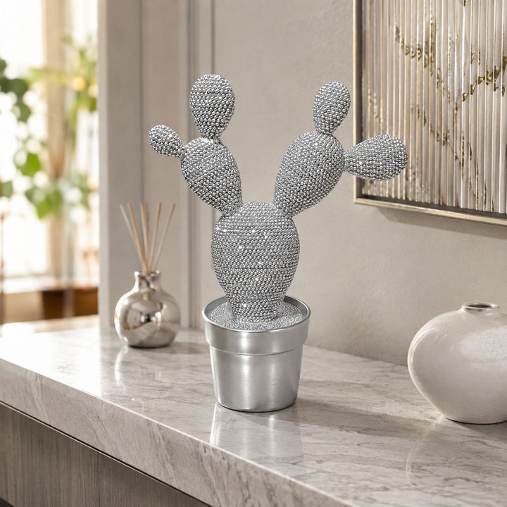Glittering Cactus Decorative Figure Bowlift