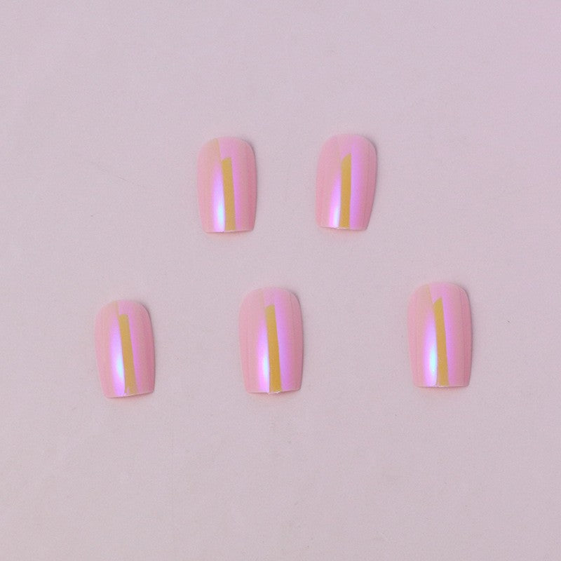 Natural French Tip Press-On Nails Bowlift