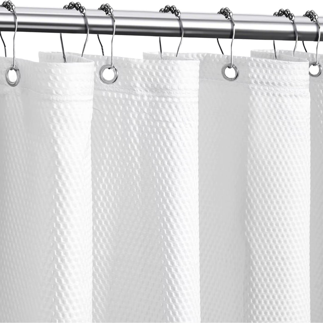 Textured Fabric Shower Curtain Bowlift