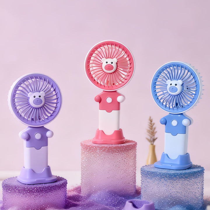 Women's Portable Hand Fan with USB Charging Function and Flexible Tilt Adjustment Bowlift