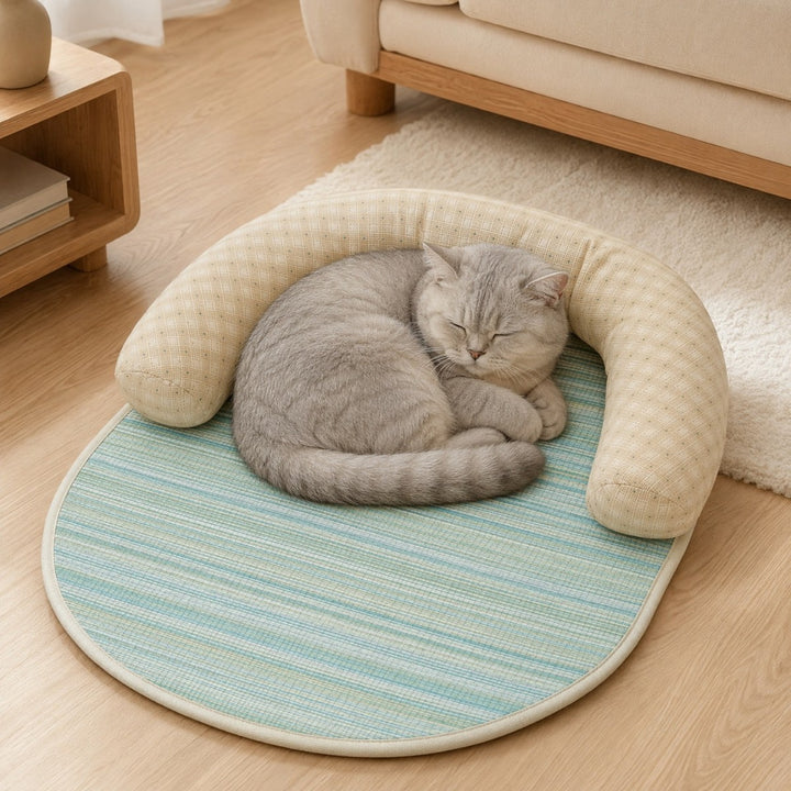 Cozy Dot-Patterned Nest   Dog Bed