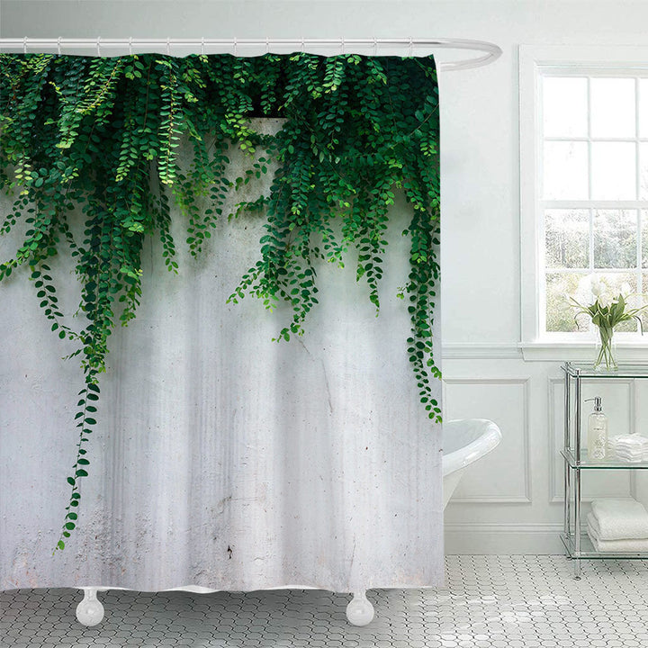 Botanical Leaf Print Shower Curtain Bowlift