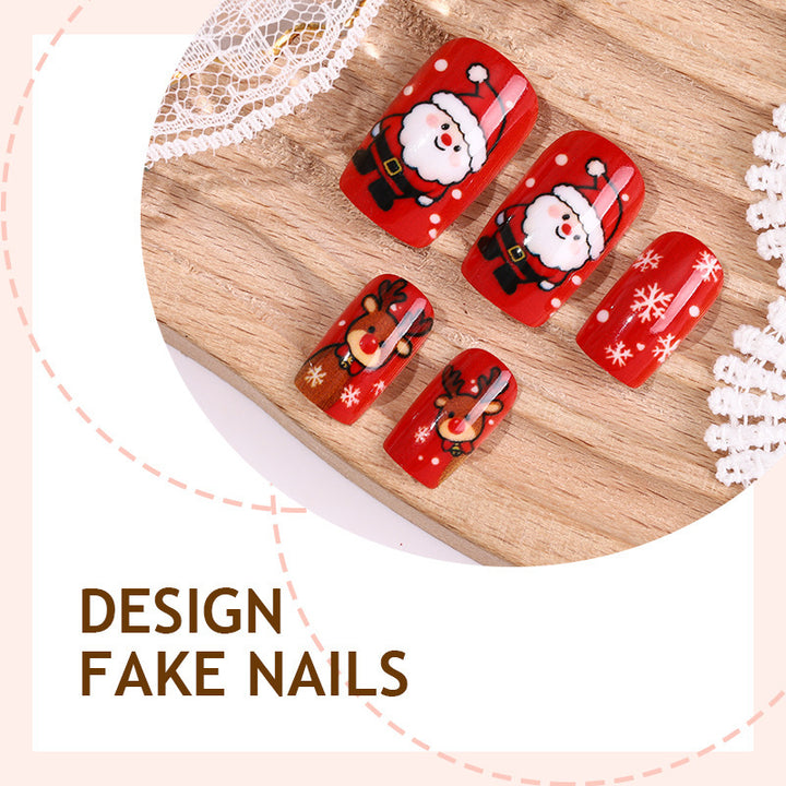 Festive Christmas Art Nail Set Bowlift