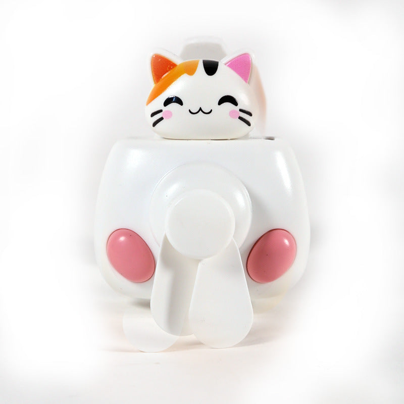 Ladies hand fan with cat design Bowlift