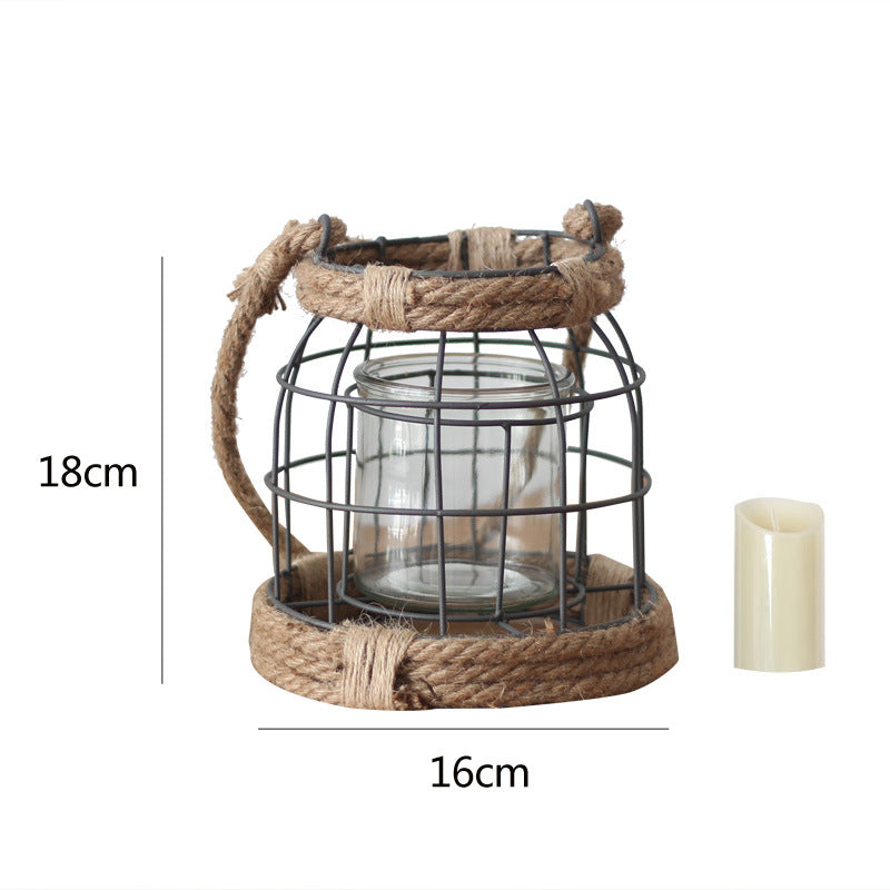 Decorative lantern made of metal and glass Bowlift