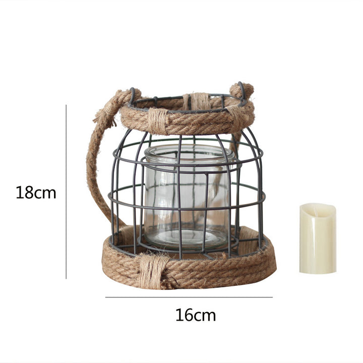 Decorative lantern made of metal and glass Bowlift