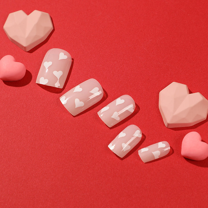 Artistic Nail Art with Heart Motif Bowlift