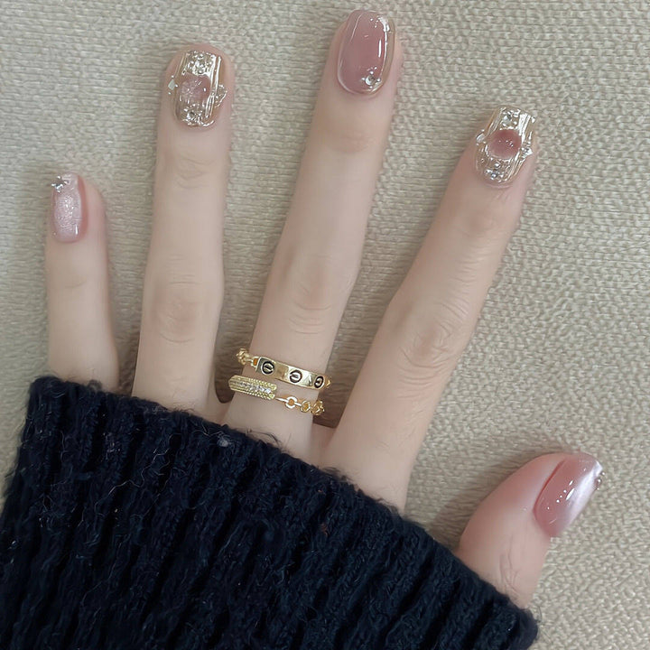 Decorative Press-On Nail Design Set Bowlift