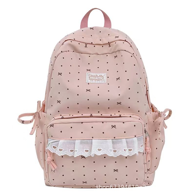Decorative Ruffled Backpack Bowlift