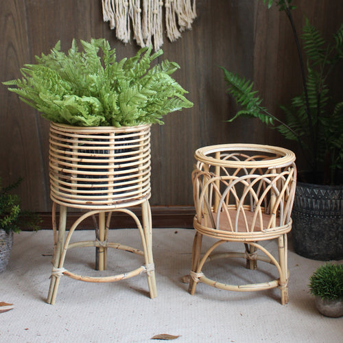 Rattan plant stand with modern design Bowlift