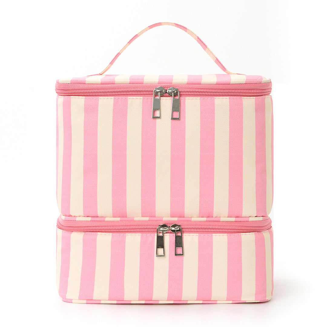Cosmetic organizer with multiple compartments and removable interior Bowlift
