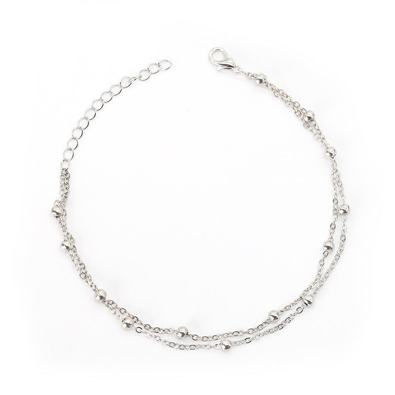 Delicate Layered Chain Anklet Bowlift