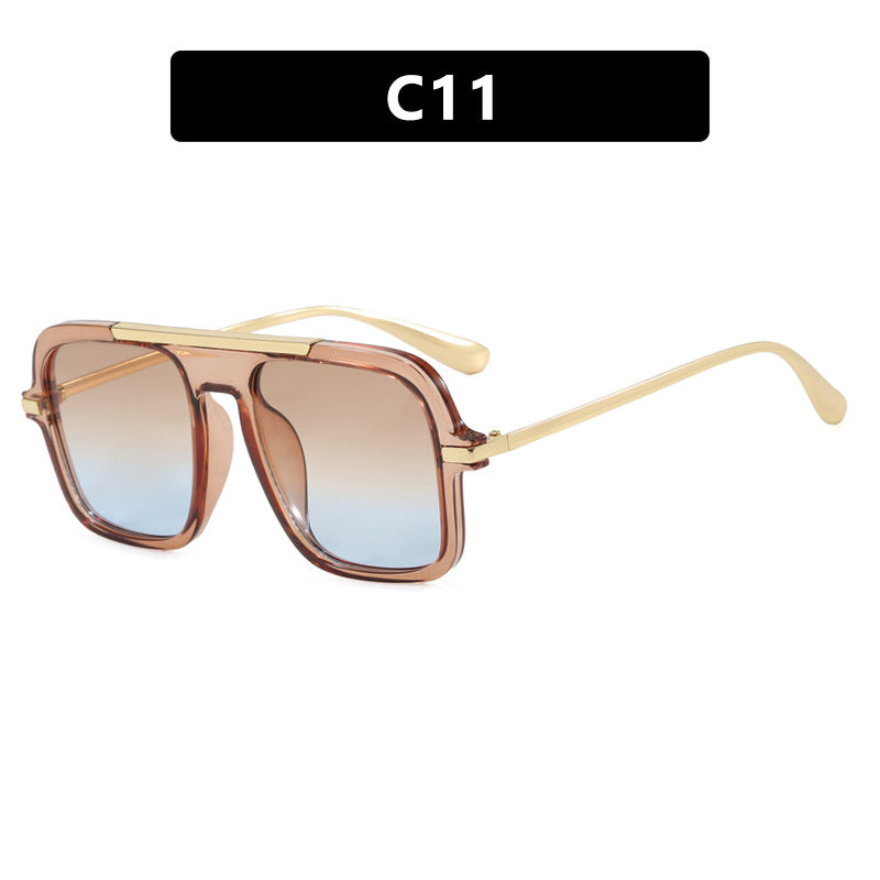 Women's square sunglasses with luxurious metal frame and sturdy lenses Bowlift