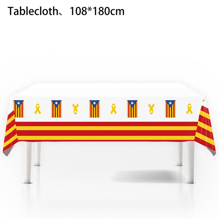 Unisex nan patriotic rectangular party tablecloth with stars and stripes waterproof disposable plastic Bowlift