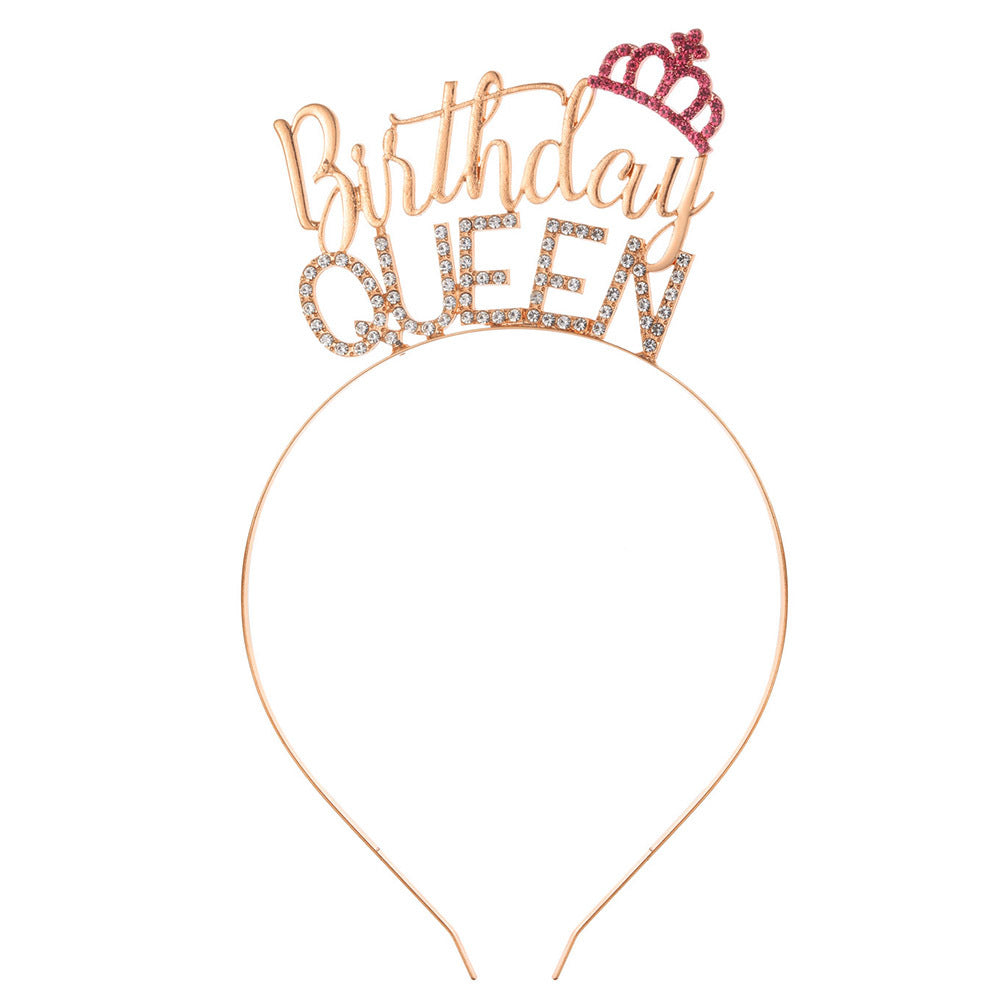 Ladies Glitter Headband with "Birthday Queen" lettering Bowlift