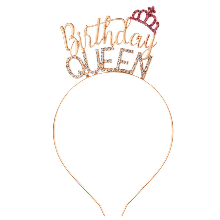 Ladies Glitter Headband with "Birthday Queen" lettering Bowlift
