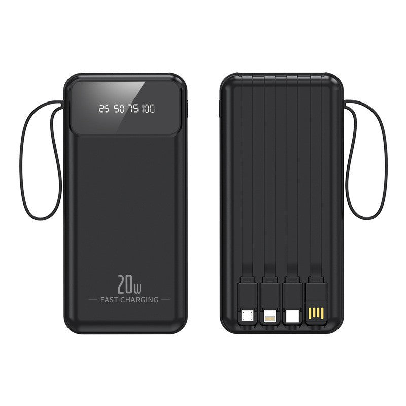 Powerbank with multifunctional charging cables and digital charging display Bowlift