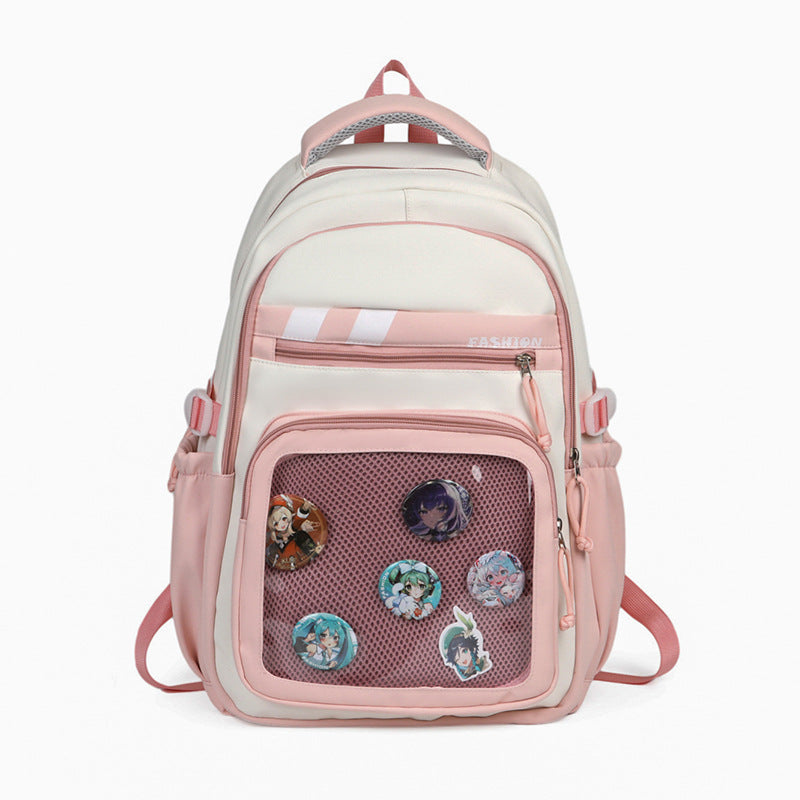 Stylish Graphic Patch Backpack Bowlift