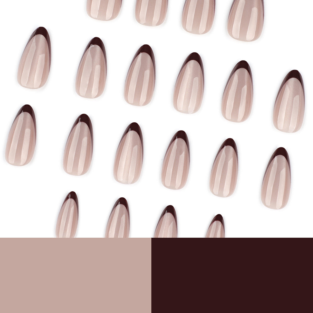 Artificial nail art with elegant French tip Bowlift