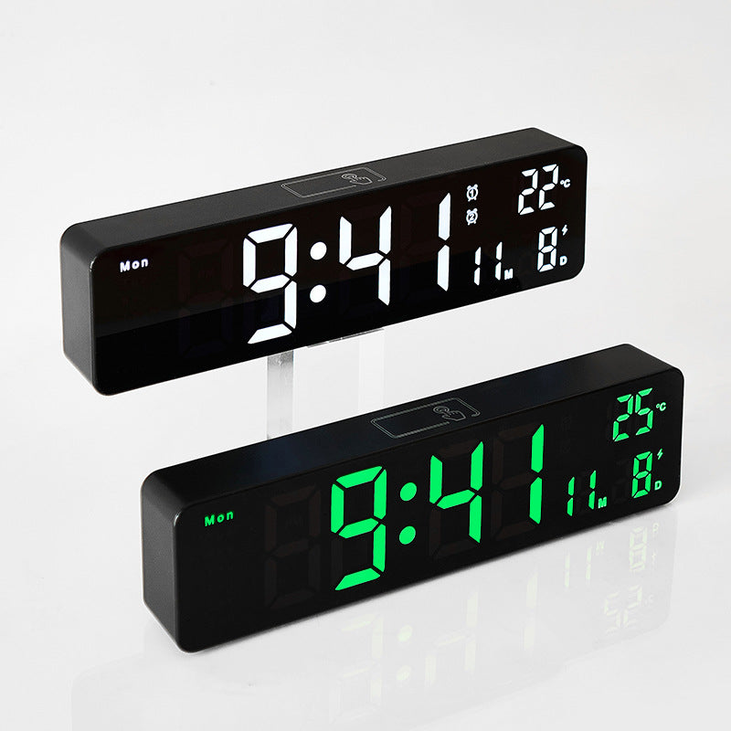 Digital Alarm Clock with Temperature Display Bowlift