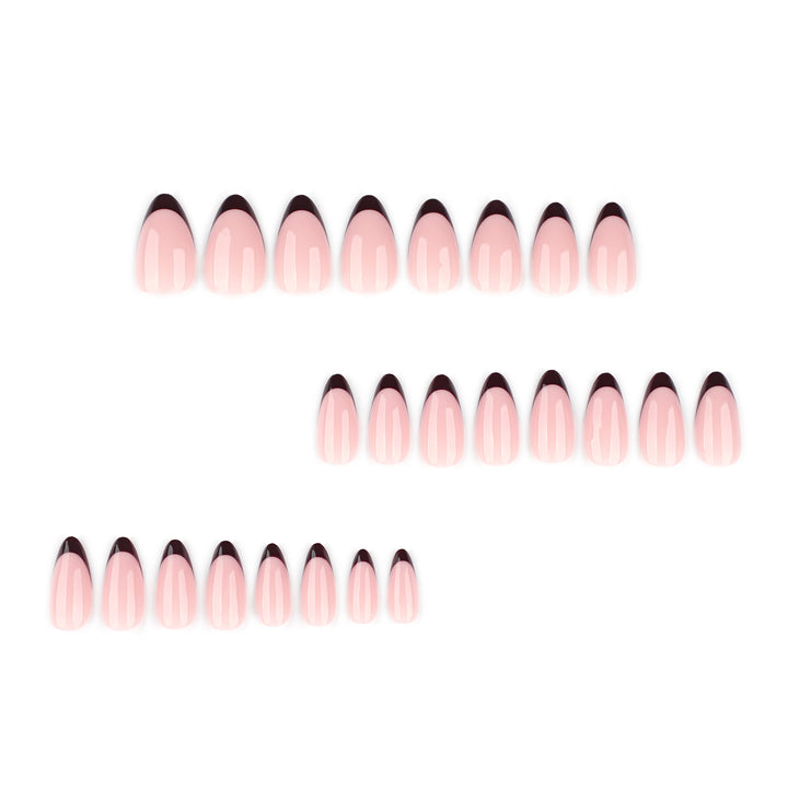 Elegant Stiletto Fake Nails with Gradient and Shine Bowlift