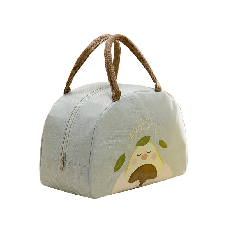 Insulated Avocado Print Lunch Cooler Bag with Dual Top Handles Bowlift