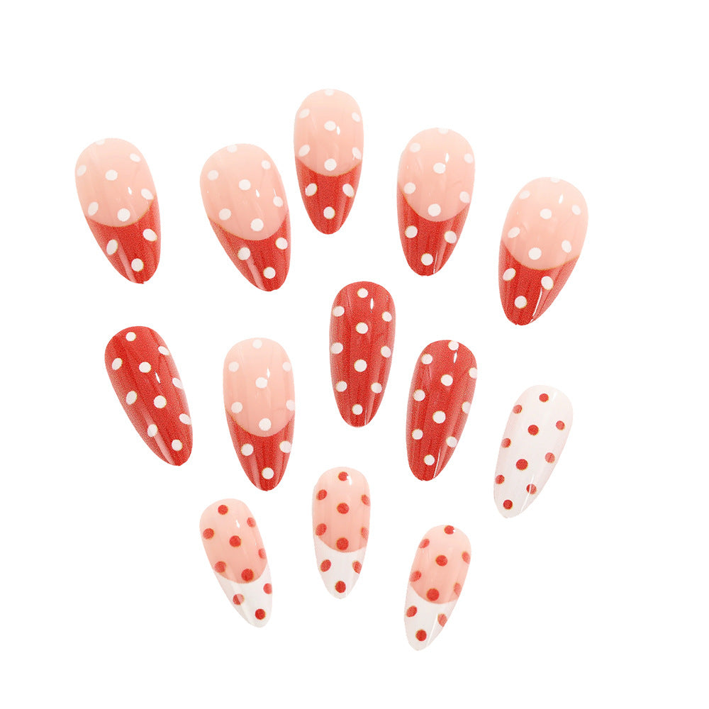 Artificial nails with dots Bowlift