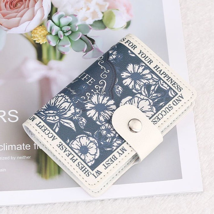 Floral Design Compact Wallet Bowlift