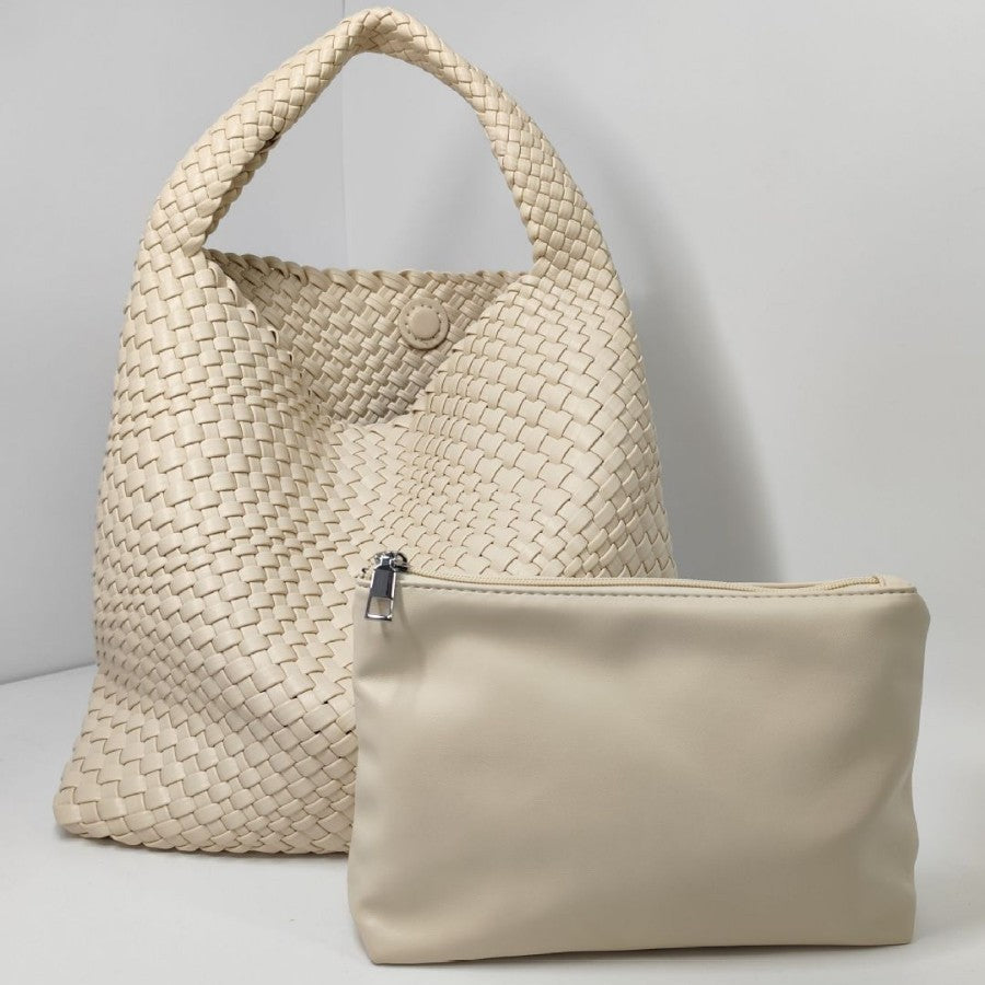 Textured Braided Tote Bag Bowlift