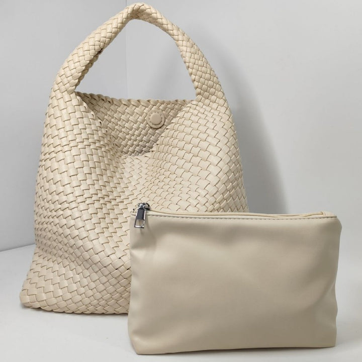 Textured Braided Tote Bag Bowlift