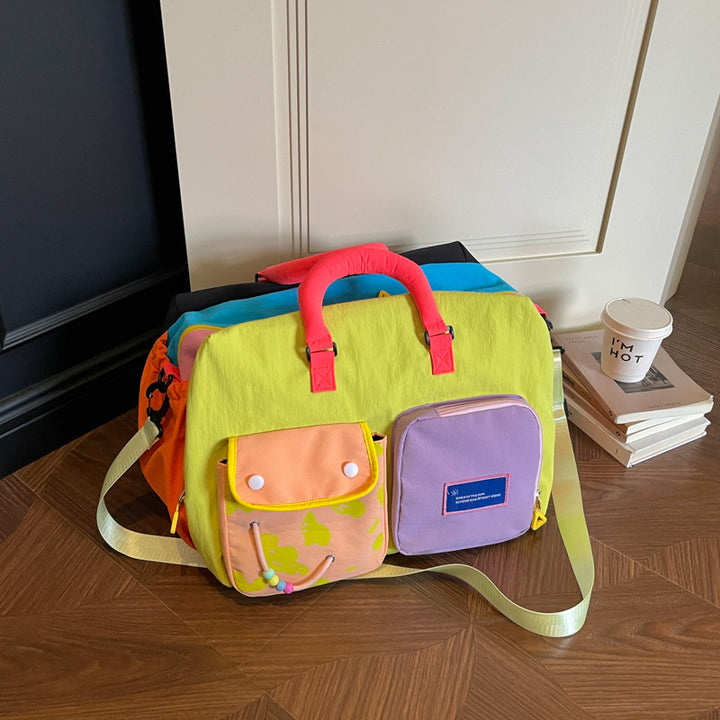 Colorful Multi-Pocket Travel Duffle Bag Bowlift