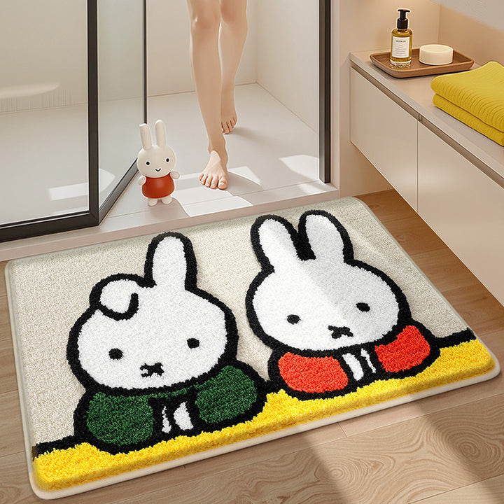 Cute Cartoon Bunny Bath Mat Bowlift