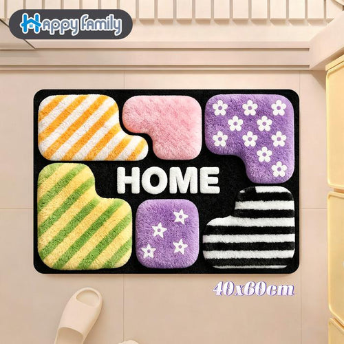 Stylish Geometric Pattern Bath Mat Bowlift